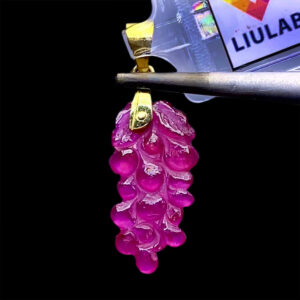 Mặt Dây Chuyền Ruby Thái - Móc Vàng Thật #MRB-0811-02