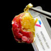 Mặt Phật A Di Đà Ruby Cộng Sinh Sapphire - Móc Vàng #MRB-0825-02 5