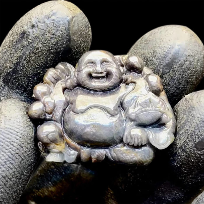 Mặt Phật Di Lặc Sapphire Xám - Yên Bái #MSP-0820-12 1