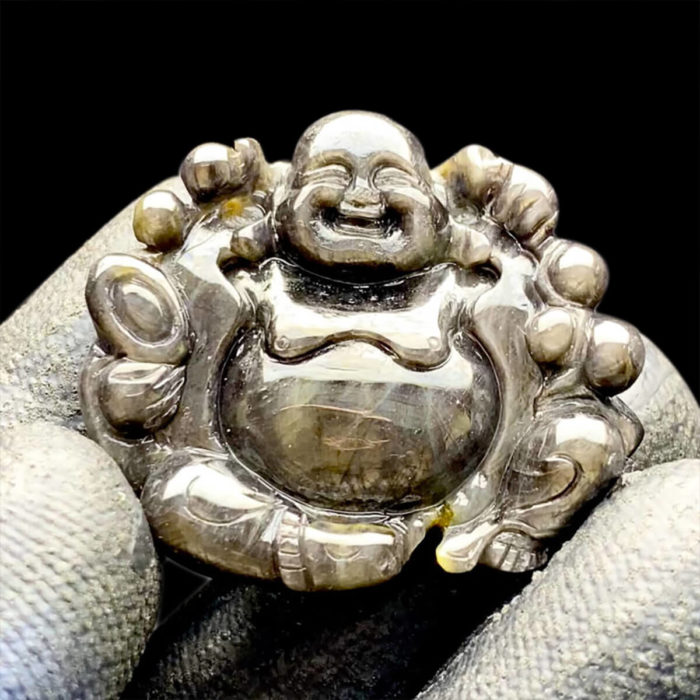 Mặt Phật Di Lặc Sapphire Xám Sao - Tự Nhiên #MSP-0825-01 1