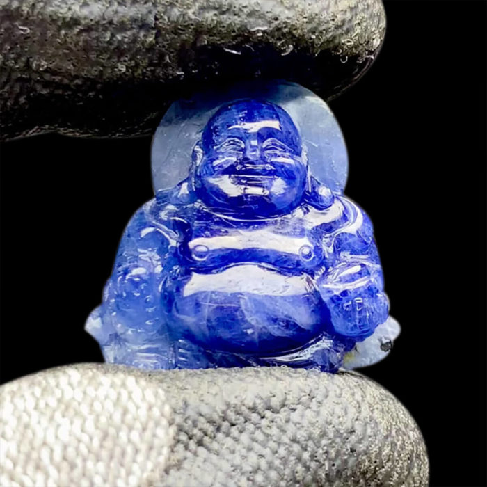 Mặt Phật Di Lặc Sapphire Xanh Hero #MSP-0826-10 1