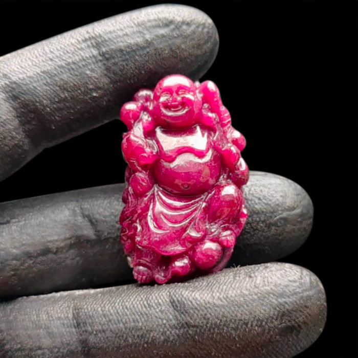 Mặt Phật Di Lặc Ruby Huyết Tự Nhiên #MRB-0922-01 1