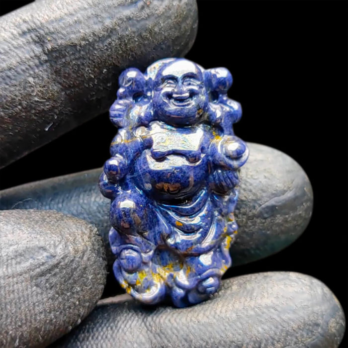 Mặt Phật Di Lặc Sapphire Xanh Hero - Tự Nhiên #MSP-1004-06 1