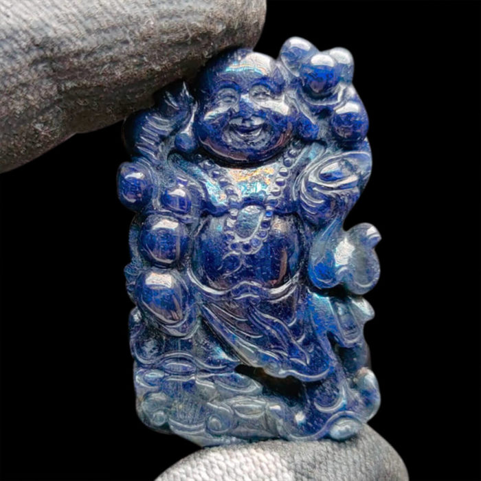 Mặt Phật Di Lặc Sapphire Xanh Hero Tự Nhiên #MSP-1007-12 1