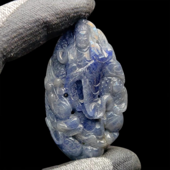 Mặt Quan Thế Âm Bồ Tát Cưỡi Rồng Sapphire Lục Yên #MSP-1013-09 1