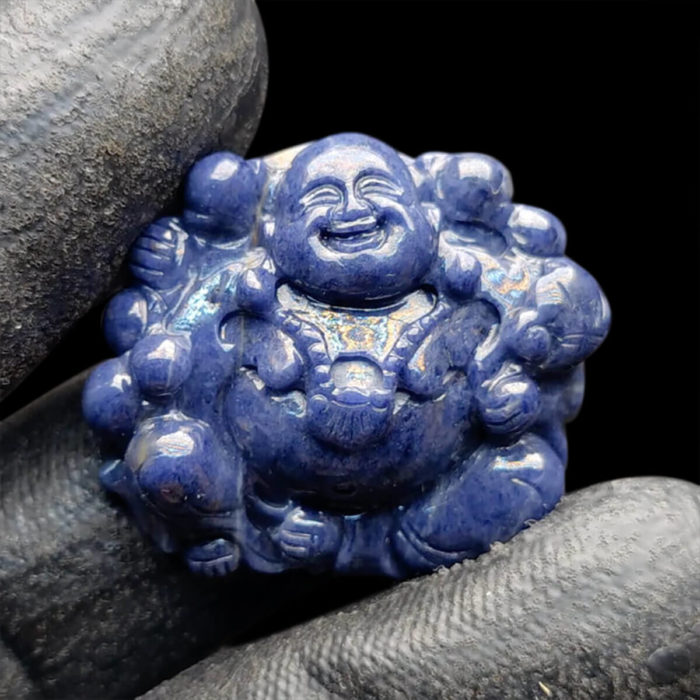 Mặt Phật Di Lặc Sapphire Xanh Hero - Yên Bái Tự Nhiên #MSP-1013-14 1