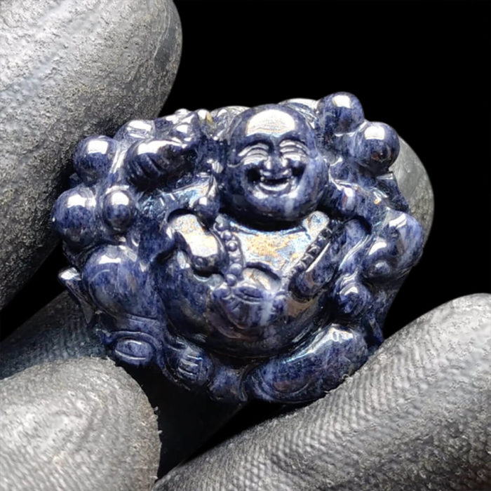 Mặt Phật Di Lặc Sapphire Xanh Hero - Yên Bái Tự Nhiên #MSP-1013-16 1