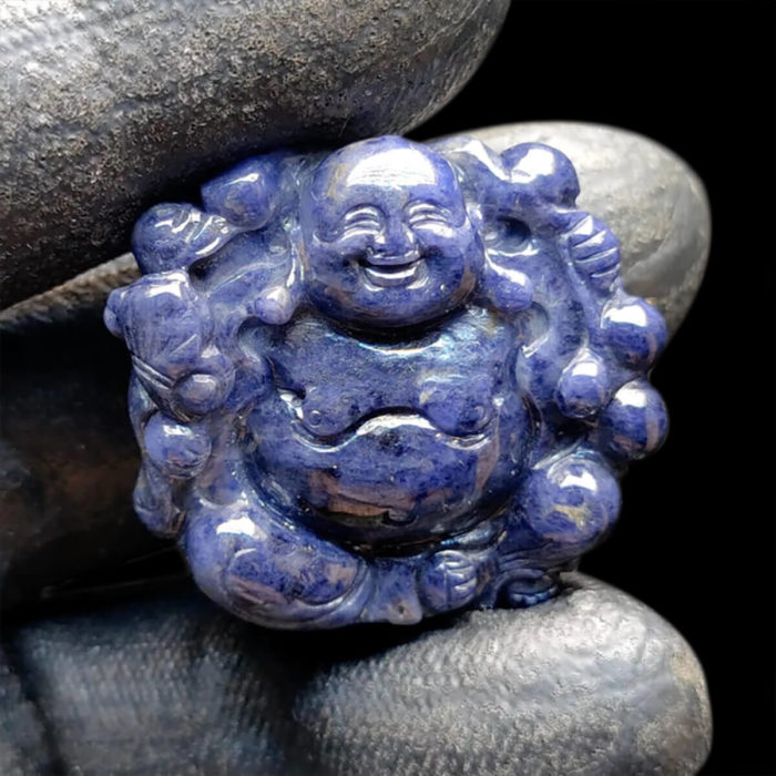 Mặt Phật Di Lặc Sapphire Xanh Hero - Tự Nhiên #MSP-1013-17 1