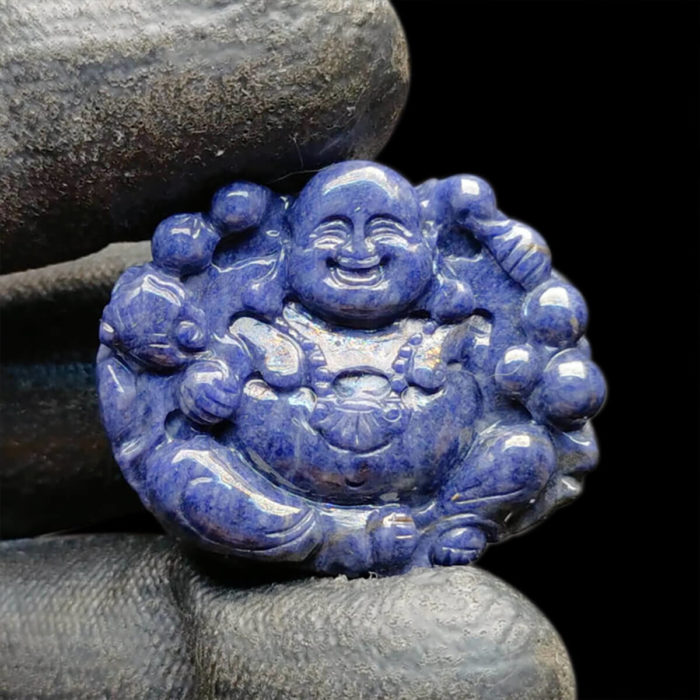 Mặt Phật Di Lặc Sapphire Xanh Hero - Tự Nhiên #MSP-1013-21 1