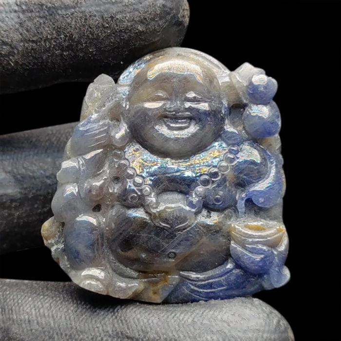 Mặt Phật Di Lặc Sapphire Xanh Xám #MSP-1024-01 1