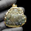 Mặt Phật Di Lặc Sapphire Xanh Bọc Vàng 14K #MSP-1024-02 3