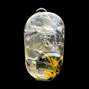 Mặt 2 Con Ếch - Thạch Anh Tóc Vàng Hoa Thị #MTV-1220-38