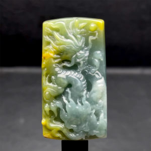 Mặt Rồng - Ngọc Cẩm Thạch Lam Dầu Huyết - Chuẩn A #MCTA-210108-09