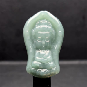 Mặt Tiểu Phật Ngọc Cẩm Thạch Lam Dầu - Chuẩn A #MCTA-210116-16