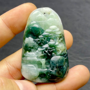 Mặt Sơn Thuỷ - Cẩm Thạch Lý Xanh - Chuẩn A #MCTA-210206-06