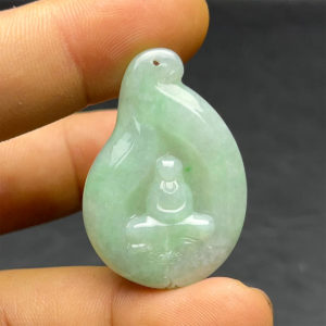 Mặt Vô Diện Phật -  Cẩm Thạch Lý Xanh - Chuẩn A #MCTA-210206-09