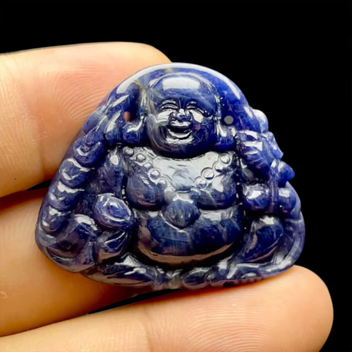 Mặt Phật Di Lặc Sapphire Xanh Hero - Tự Nhiên #MSP-210617-01 1