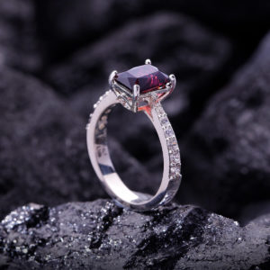 Nhẫn Nữ - Bạc - Đá Garnet - Ngọc Hồng Lựu - Tự Nhiên #NGN-210605-01 - Ảnh 2