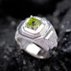 Nhẫn Nam - Bạc - Đá Peridot Tự Nhiên #NPE-210626-01 2