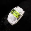 Nhẫn Nam - Bạc - Đá Peridot Tự Nhiên #NPE-210626-03 3
