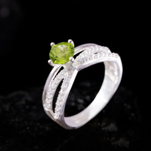 Nhẫn Nữ - Bạc - Đá Peridot Tự Nhiên #NPE-210630-02