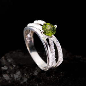 Nhẫn Nữ - Bạc - Đá Peridot Tự Nhiên #NPE-210630-02 - Ảnh 2