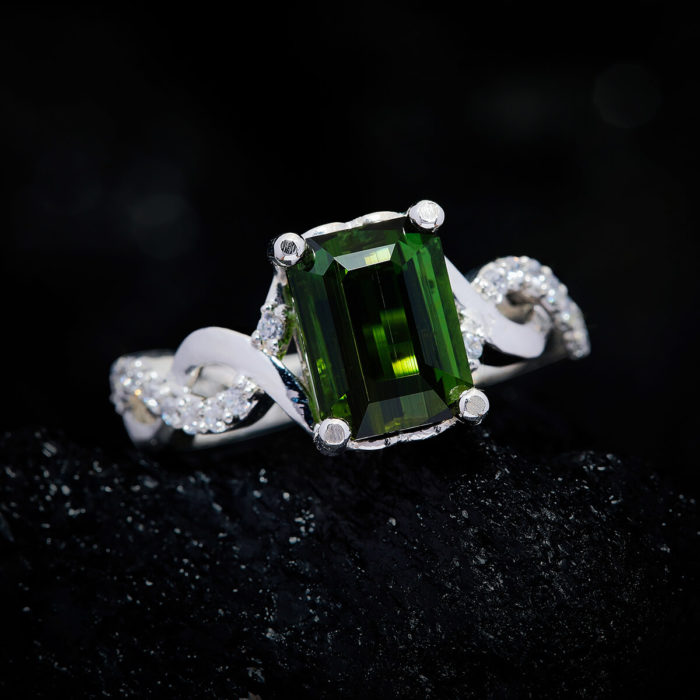 Nhẫn Nữ - Bạc - Đá Peridot Tự Nhiên #NPE-210630-03 2