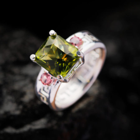 Nhẫn Nữ - Bạc - Đá Peridot Tự Nhiên #NPE-210630-04 3