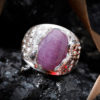 Nhẫn Nam - Bạc - Đá Ruby Tự Nhiên #NRB-210626-01 2