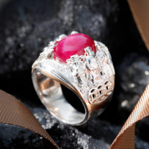 Nhẫn Nam - Bạc - Đá Ruby Tự Nhiên #NRB-210626-03