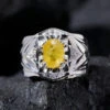 Nhẫn Nam - Bạc - Đá Sapphire Vàng Tự Nhiên #NSP-210626-03 7