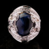 Nhẫn Nam - Bạc - Đá Sapphire Tự Nhiên #NSP-210626-07 1