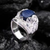 Nhẫn Nam - Bạc - Đá Sapphire Phan Thiết Tự Nhiên #NSP-210626-10 1