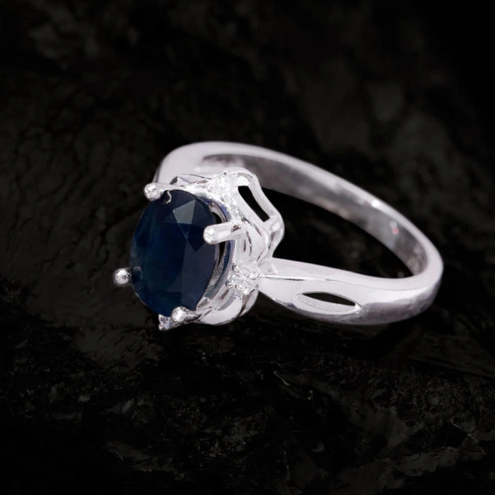 Nhẫn Nữ - Bạc - Đá Sapphire Xanh Tự Nhiên #NSP-210630-01 1