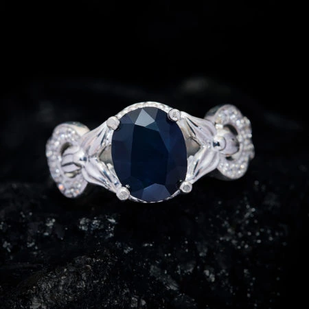 Nhẫn Nữ - Bạc - Đá Sapphire Xanh Tự Nhiên #NSP-210630-05 3