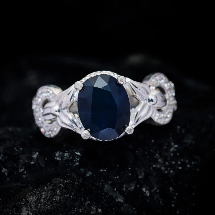 Nhẫn Nữ - Bạc - Đá Sapphire Xanh Tự Nhiên #NSP-210630-05 2