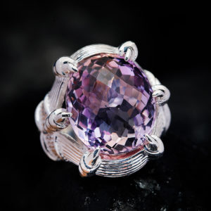Nhẫn Nam - Bạc - Đá Thạch Anh Tím - Amethyst #NTAT-210626-01 - Ảnh 2