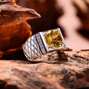 Nhẫn Nam - Bạc - Đá Citrine - Thạch Anh Vàng Tự Nhiên #NTAV-210605-01 - Ảnh 3
