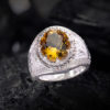 Nhẫn Nam - Bạc - Đá Citrine - Thạch Anh Vàng Tự Nhiên #NTAV-210605-02 6