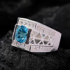 Nhẫn Nam - Bạc - Đá Topaz Xanh London Tự Nhiên #NTP-210626-02 2