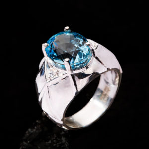 Nhẫn Nam - Bạc - Đá Topaz Tự Nhiên #NTP-210626-04