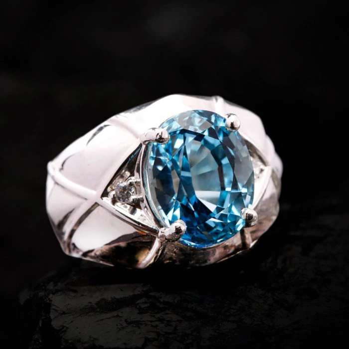 Nhẫn Nam - Bạc - Đá Topaz Tự Nhiên #NTP-210626-04 2