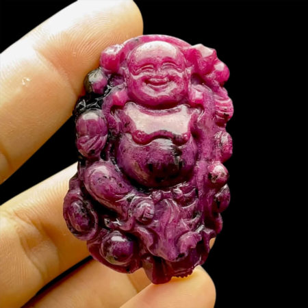 Mặt Phật Di Lặc - Đá Ruby Phi Tự Nhiên #MRB-210721-04
