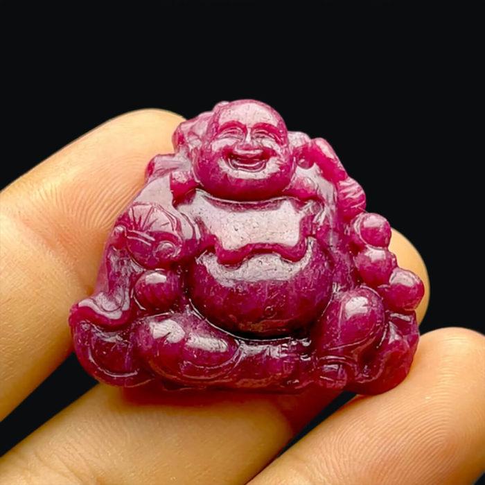 Mặt Phật Di Lặc - Đá Ruby Phi Tự Nhiên #MRB-210727-02 1