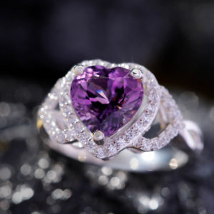 Nhẫn Nữ - Bạc - Đá Thạch Anh Tím - Amethyst #NTAT-210630-01