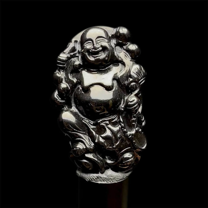Mặt Phật Di Lặc - Đá Sapphire Đen - Tự Nhiên #MSP-210728-01 1