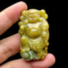 Mặt Phật Di Lặc - Đá Cẩm Thạch Huyết Vàng Xanh Chuẩn A #MCTA-211008-03 3
