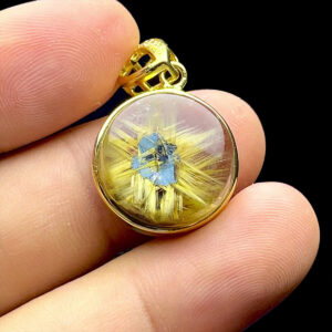 Mặt Dây Chuyền - Thạch Anh Tóc Vàng Bã Mía #MTV-211109-08