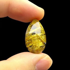 Mặt Giọt Nước - Thạch Anh Tóc Vàng Bã Mía #MTV-211109-09