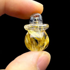 Mặt Túi Tiền - Thạch Anh Tóc Vàng Bã Mía #MTV-211109-11